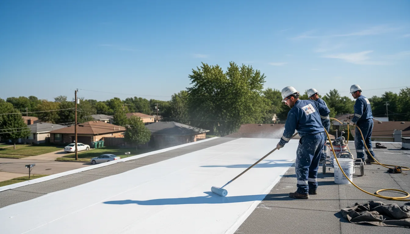 Commercial roof coating in Kellyville, OK near me